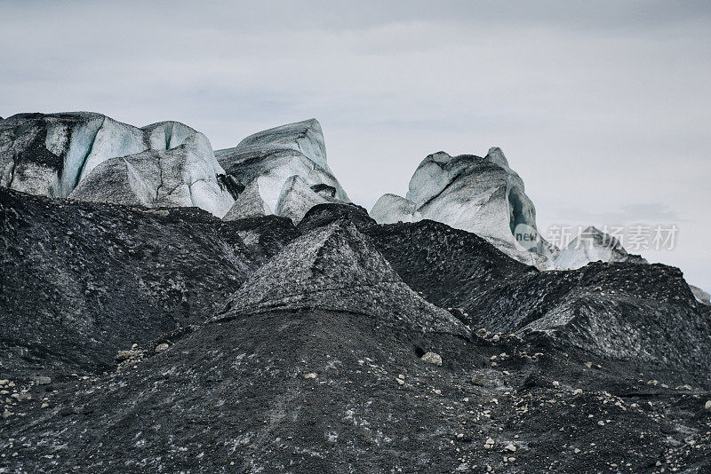 冰川形成，Fjallsjökull, Asturland，冰岛，欧洲